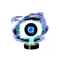 magnet, visible waves attracting the Aladin's lamp, health, money, energy and power  tattoo design idea