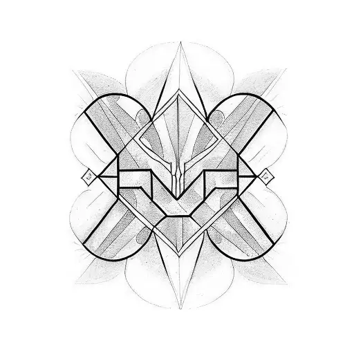 Design a geometric line tattoo using the initials MW, NW, and HW tattoo design idea