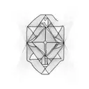 Design a geometric line tattoo using the initials MW, NW, and HW tattoo design idea