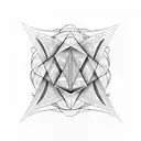 Design a geometric line tattoo using the initials MW, NW, and HW tattoo design idea