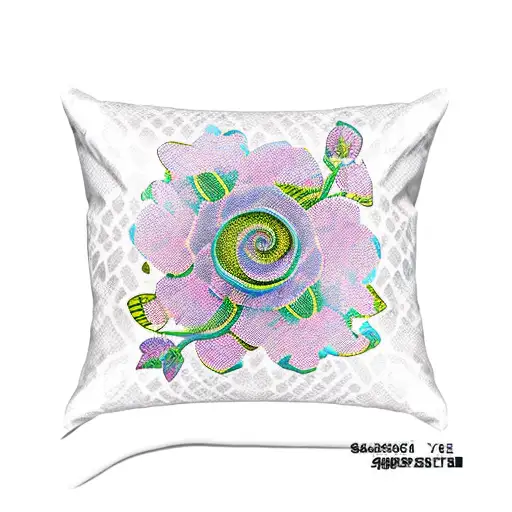 snakeskin and flowers tattoo design idea