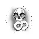 Hearth with question marks tattoo design idea