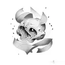 Hearth with question marks tattoo design idea