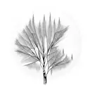 birch tree and willow tree tattoo design idea