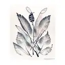 birch tree and willow tree tattoo design idea