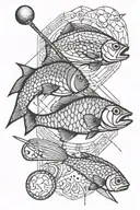 baseball, fishing, science, dna, nova, tattoo design idea