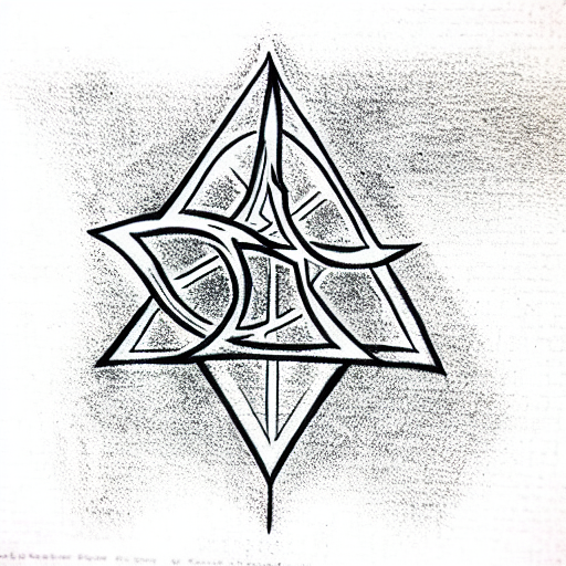 the deathly hallows tattoo design idea