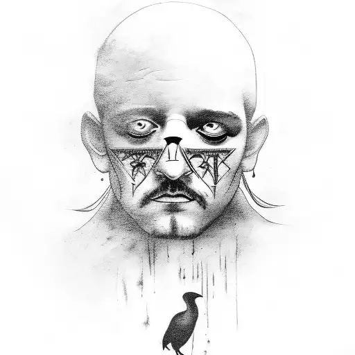 raven with Edgar Allen Poe quote  tattoo design idea
