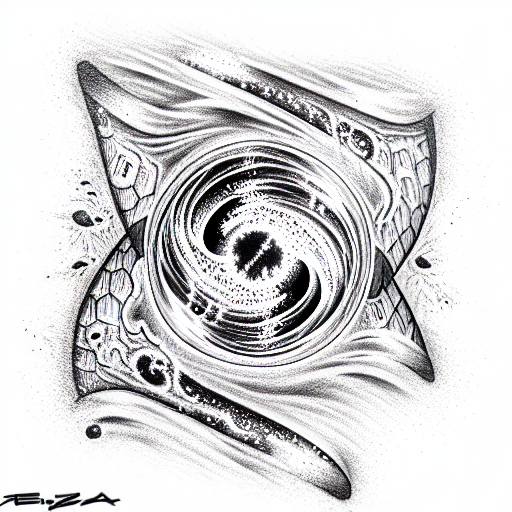 dark matter black holes tattoo design idea