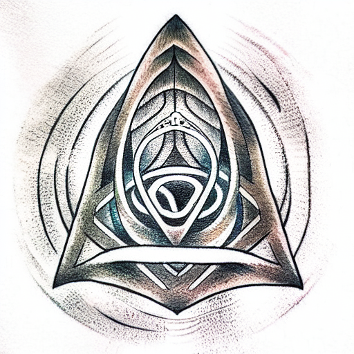 the deathly hallows tattoo design idea
