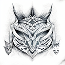 Nordic tribal tattoo design idea