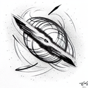 dark matter black holes tattoo design idea