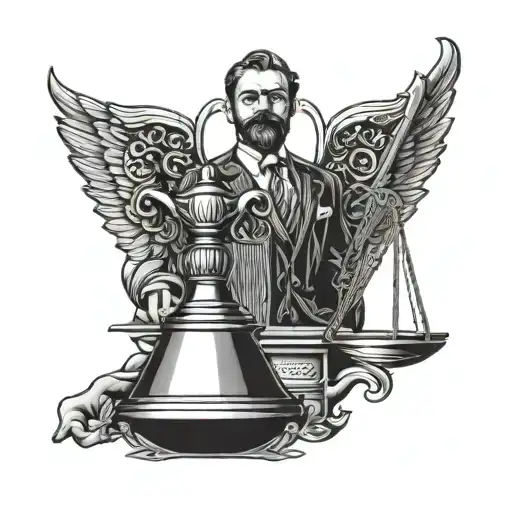 lawyer themed tattoo tattoo design idea
