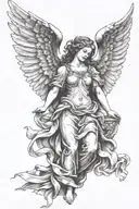 renaissance angel tattoo design idea