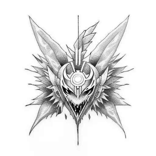 digimon angewomon perna tattoo design idea