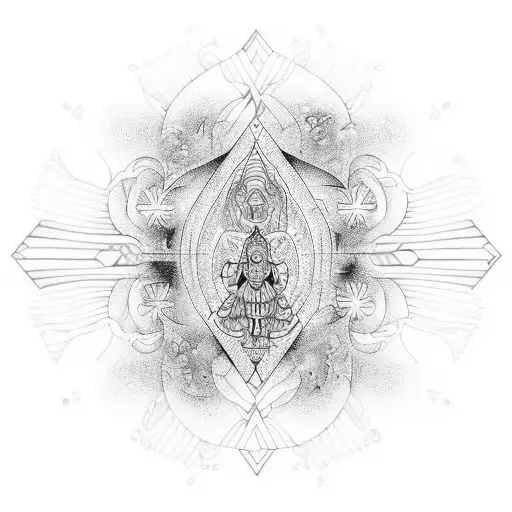 Shiv And Shakti tattoo design idea