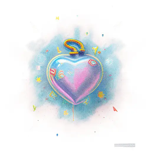 the heart of reality is joy tattoo design idea