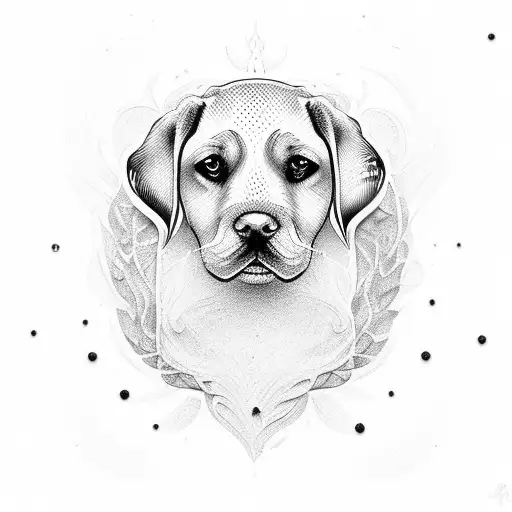Labrador de pelos louros  tattoo design idea