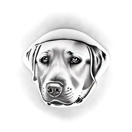 Labrador de pelos louros olhos cor de ambar tattoo design idea