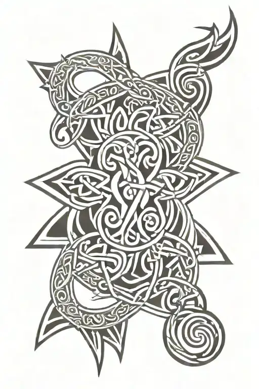 Celtic tribal tattoo tattoo design idea