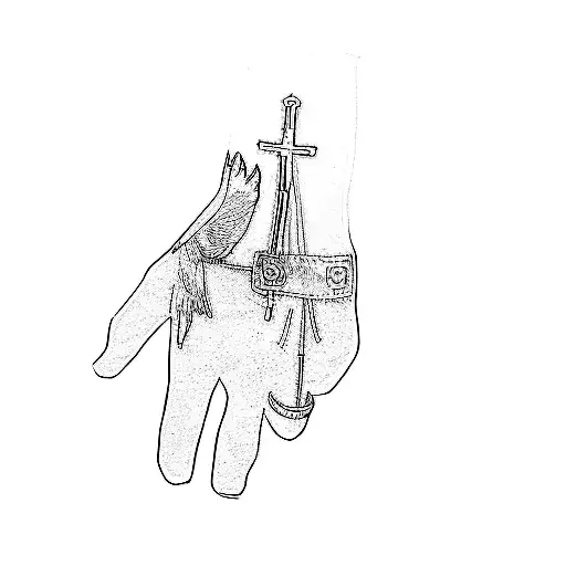 golden eagle  tattoo design idea