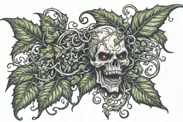 ivy vine tattoo design idea