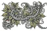 ivy vine tattoo design idea
