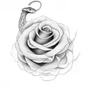 snake with roses tattoo design idea
