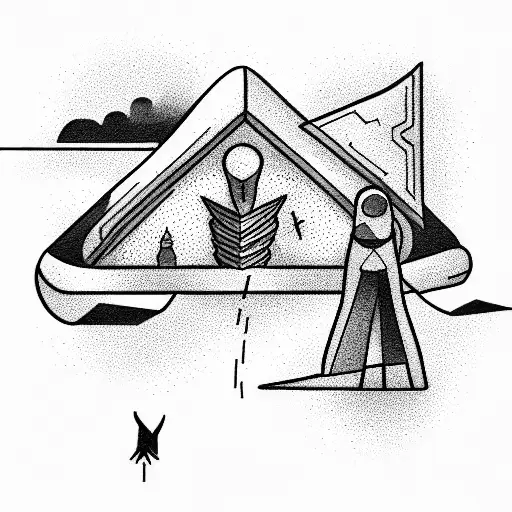 lonely traveller  tattoo design idea