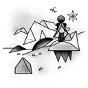lonely traveller  tattoo design idea