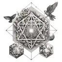 metatron cube tattoo design idea