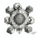 metatron cube tattoo design idea