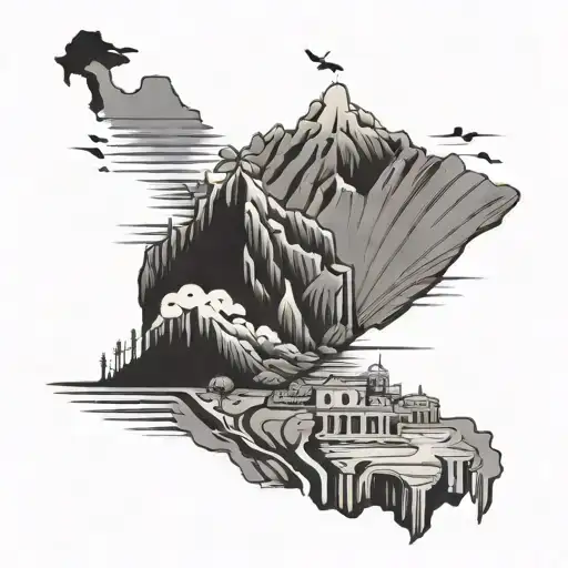 south america trip souvenir tattoo design idea