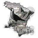 south america trip souvenir tattoo design idea