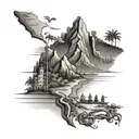 south america trip souvenir tattoo design idea