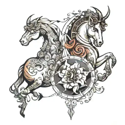 my date of birth and my birth time in middle and with my sun sign aries tattoo design idea