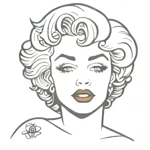 Marilyn Monroe as Betty boop tattoo design idea