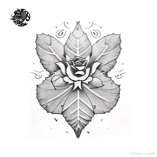 Gingko leaf  tattoo design idea