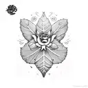 Gingko leaf  tattoo design idea