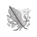 Gingko leaf  tattoo design idea