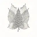 Gingko leaf  tattoo design idea