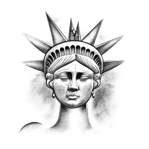 lady liberty back tattoo tattoo design idea