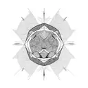 knee dot geometric tattoo design idea