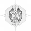 knee dot geometric tattoo design idea