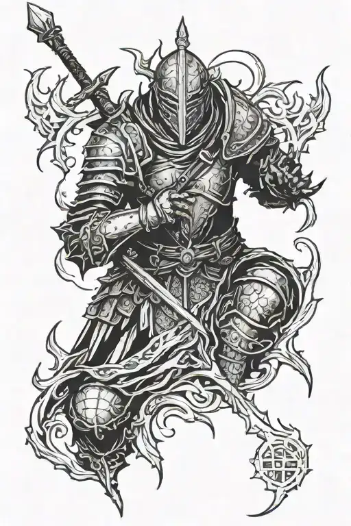 dark souls tattoo design idea
