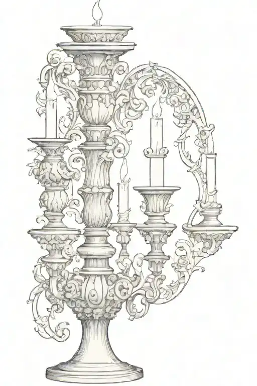 candlestick tattoo design idea