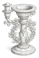 candlestick tattoo design idea