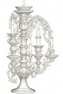 candlestick tattoo design idea