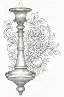 candlestick tattoo design idea