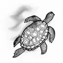 Turtle tattoo design idea